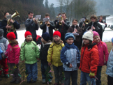 Děti z mateřské školy a hudební skupina HF Band